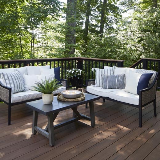 Planche de terrasse rainurée en PVC Avancé 1" x 6" TimberTech Vintage - Mahogany