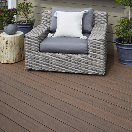 Planche de terrasse rainurée en Composite 1" x 6" TimberTech Reserve - Dark Roast