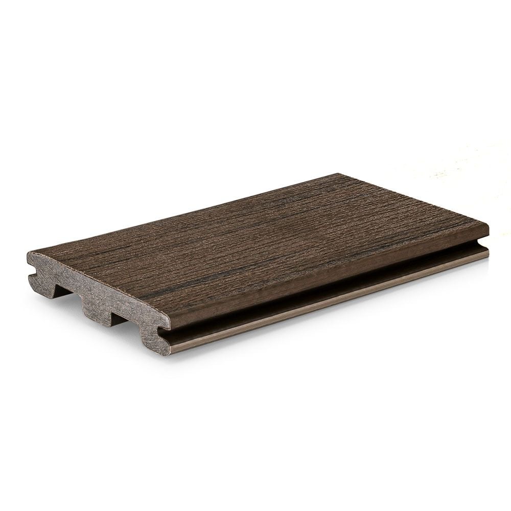 Planche de terrasse rainurée en Composite 1" x 6" TimberTech Prime+ - Dark Cocoa