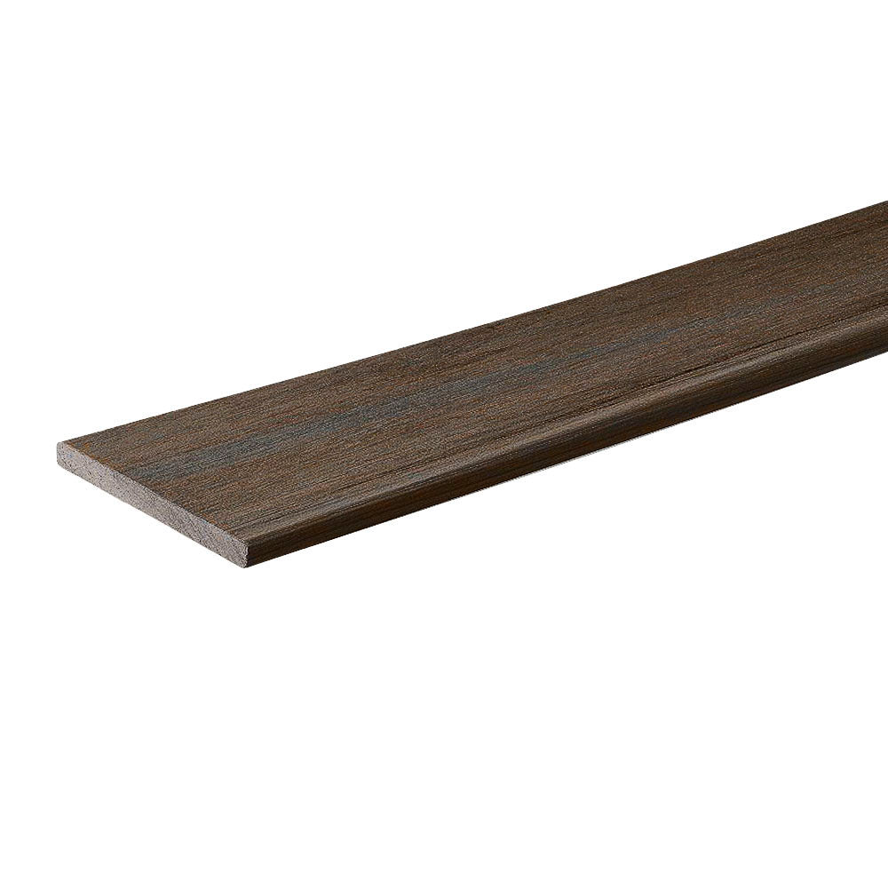 Contremarche de terrasse en Composite 9/16" x 7 1/4" x 12' TimberTech Prime+ - Dark Cocoa