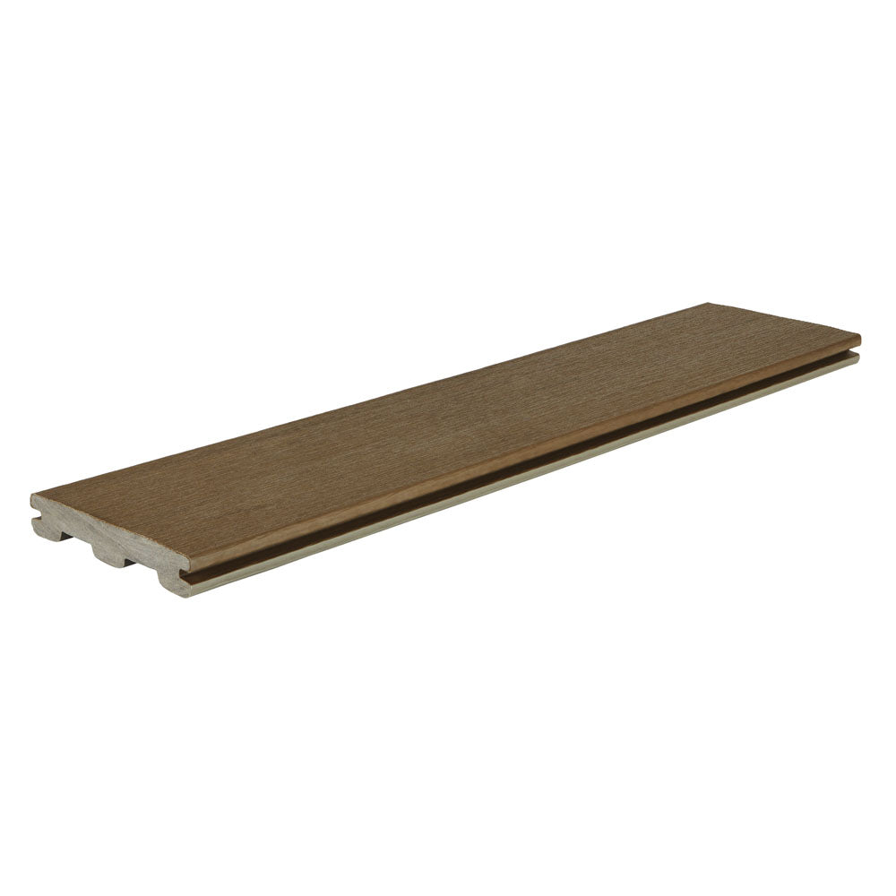 Planche de terrasse rainurée en Composite 1" x 6" TimberTech Terrain+ - Dark Oak
