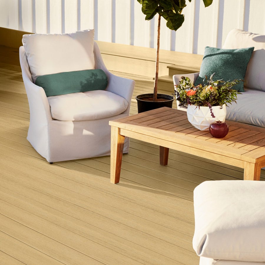 Grooved Decking Board 1"x6" TimberTech Composite Terrain+ - Natural White Oak