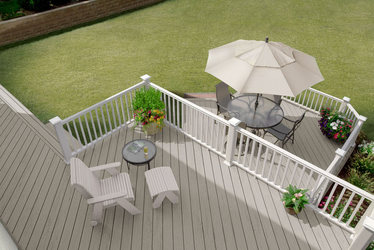 Planche de terrasse rainurée en Composite 1" x 6" TimberTech Terrain+ - Weathered Oak