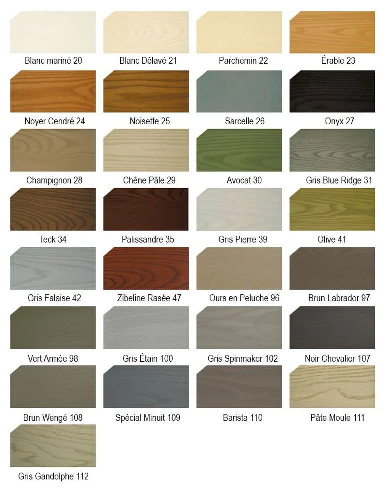 Teinture pour bois extérieur - Sansin SDF-0 - Couleurs Naturelles et Translucides