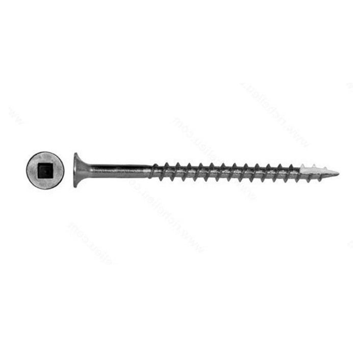 Vis en acier inoxydable pour patio - Tête plate (trompette) - Filet gros