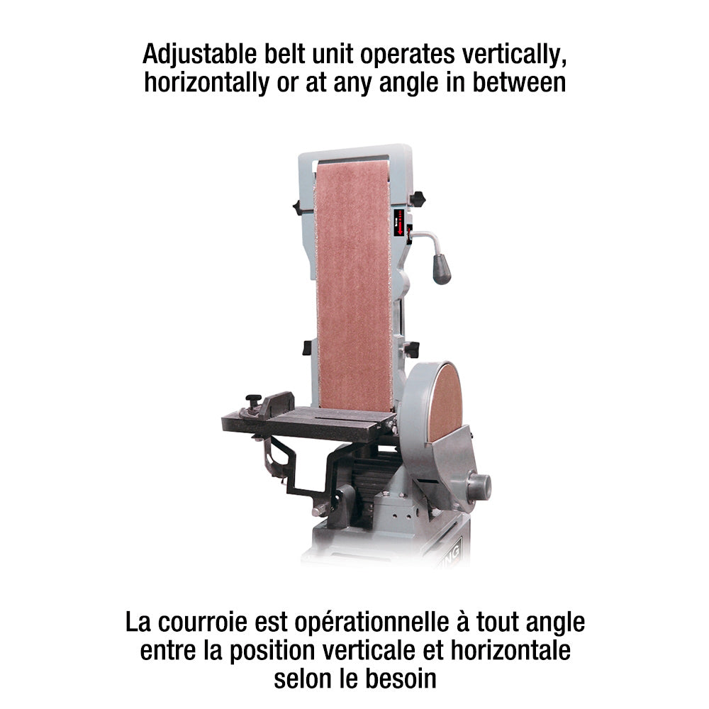 Ponceuse à courroie 6" x 48" et à disque 9’’ KC-760L - King